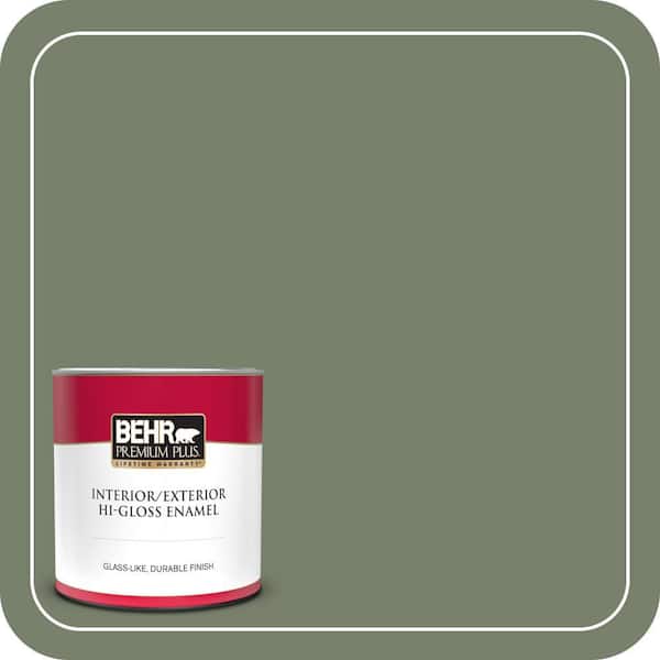 BEHR PREMIUM PLUS #430F-5 Bahia Grass Enamel Low Odor & Primer (2)