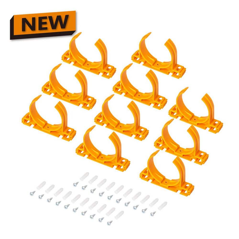 ‎POWERTEC Open Style Hangers for 2-1/2 in. Dust Collection Pipe and Hose with Multi Mounting Options (10-Pack) (1)