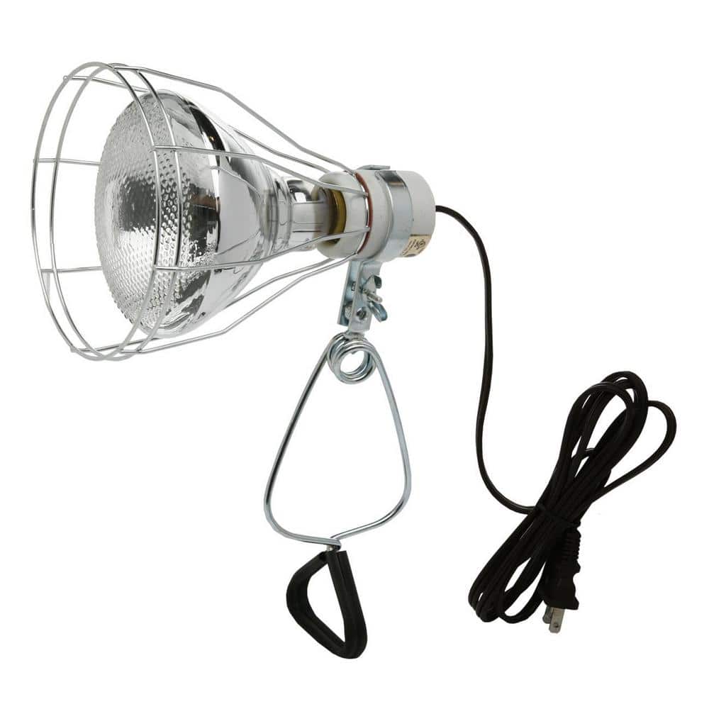 Woods 150-Watt 6 ft. 18/2 Volt SPT-2 Incandescent Portable Clamp Work Light with Open Metal Grill Guard (1)