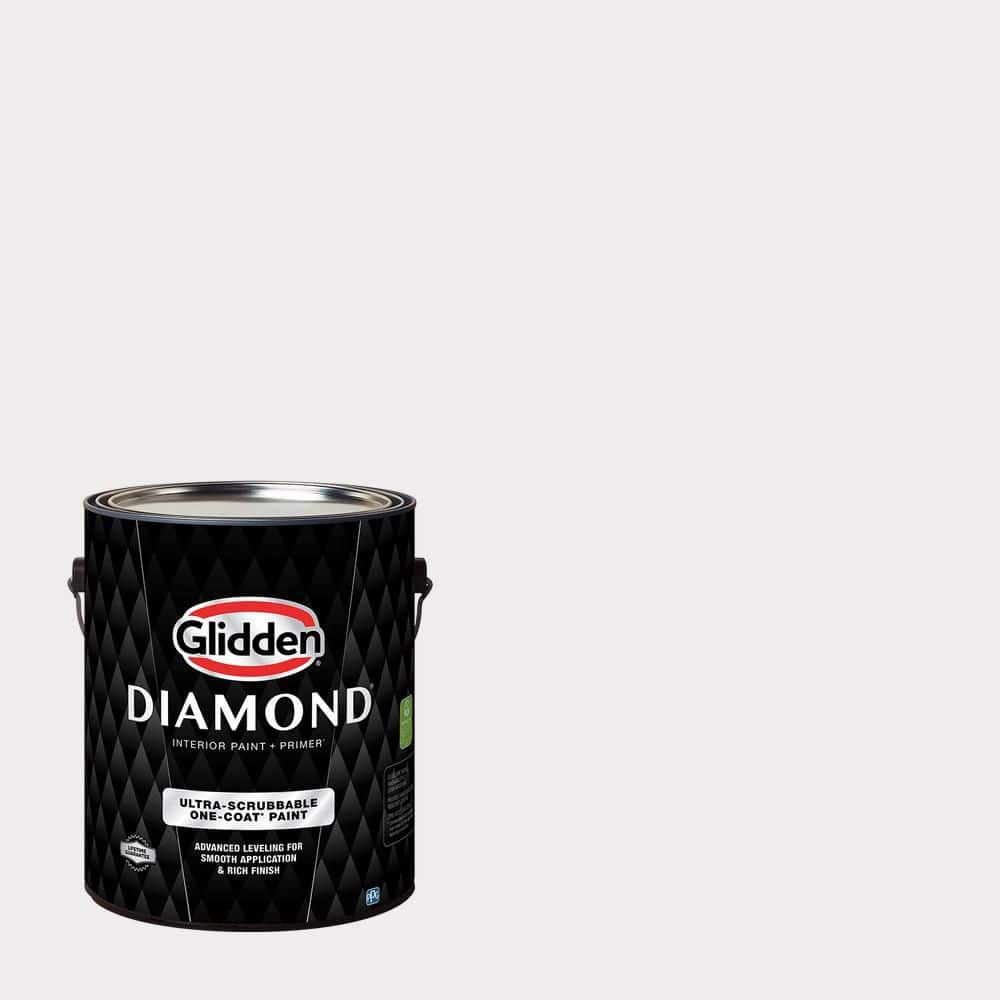 Glidden Diamond 1 gal. Snow Storm PPG1172-1 Flat Interior Paint with Primer