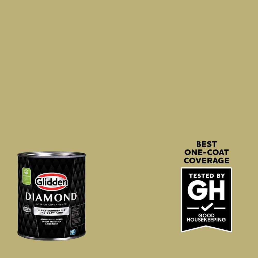 Glidden Diamond 1 qt. PPG1116-5 Gracious Glow Semi-Gloss Interior Paint with Primer
