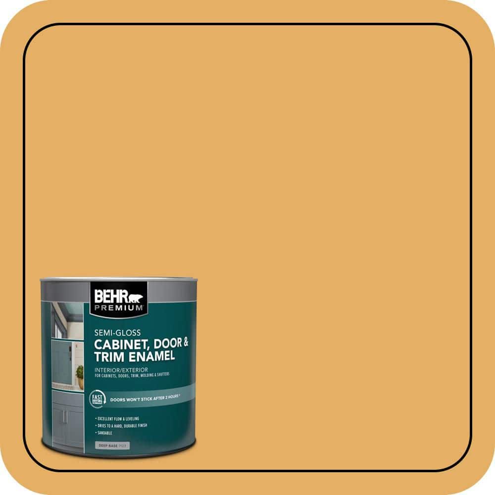 BEHR PREMIUM 1 qt. #MQ4-11 Lamplit Semi-Gloss Enamel Interior/Exterior Cabinet, Door & Trim Paint