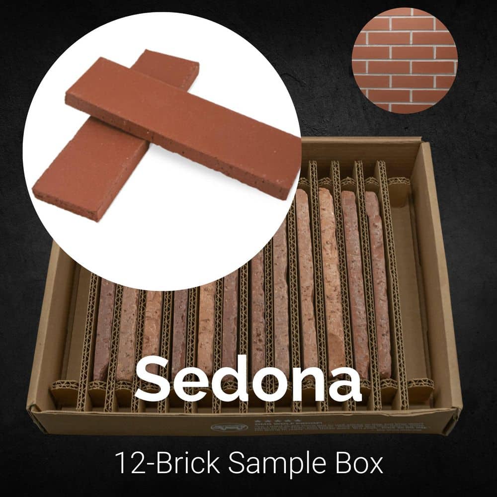 Old Mill Brick Sample Box Sedona Thin Brick 7.625 in. x 2.25 in. x 0.5 in. (1)