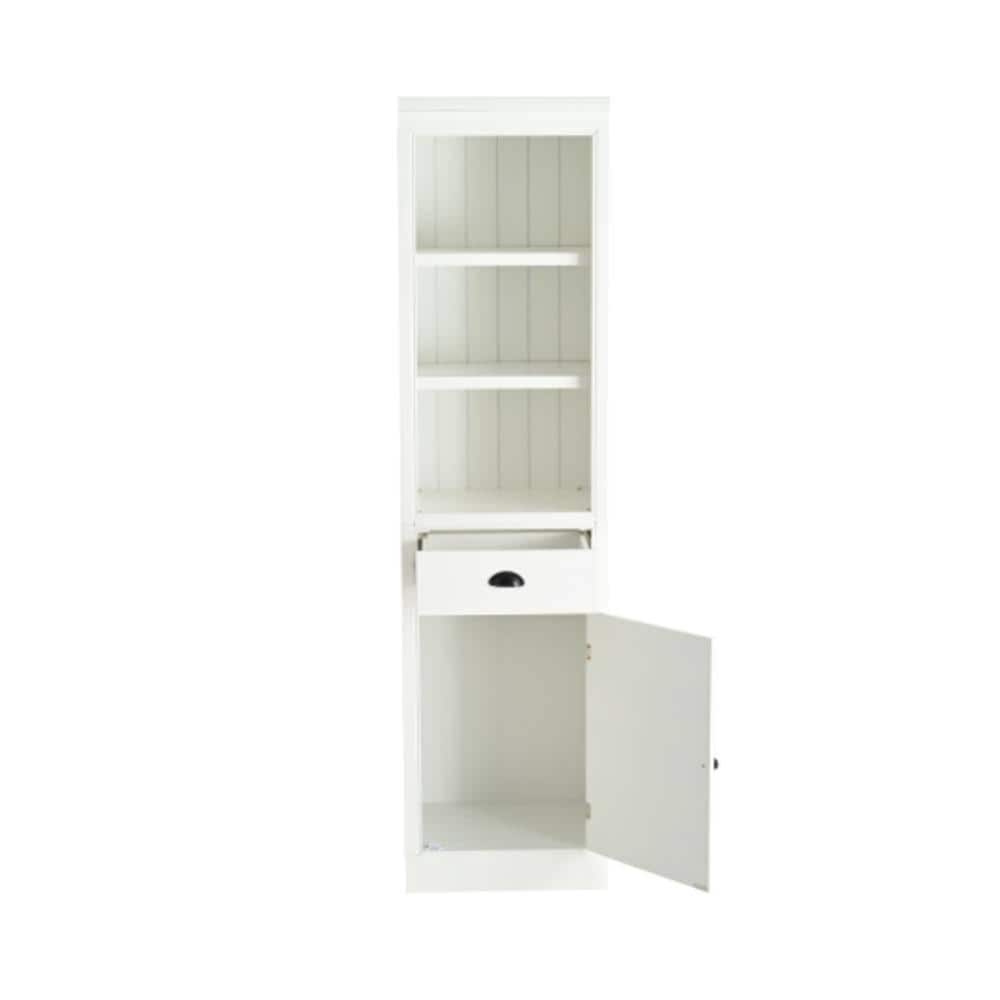 Unbranded 19.5 in. W x 15.75 in. D x 75 in. H Bathroom White Linen Cabinet