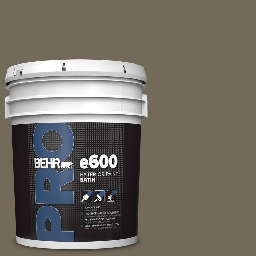 BEHR PRO 5 gal. #720D-6 Toasted Walnut Satin Exterior Paint