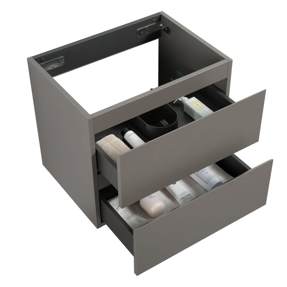 Noble House Armani Modern 29.7 in. Floating Bath Vanity Cabinet without Top with 2 Drawers, Assembled