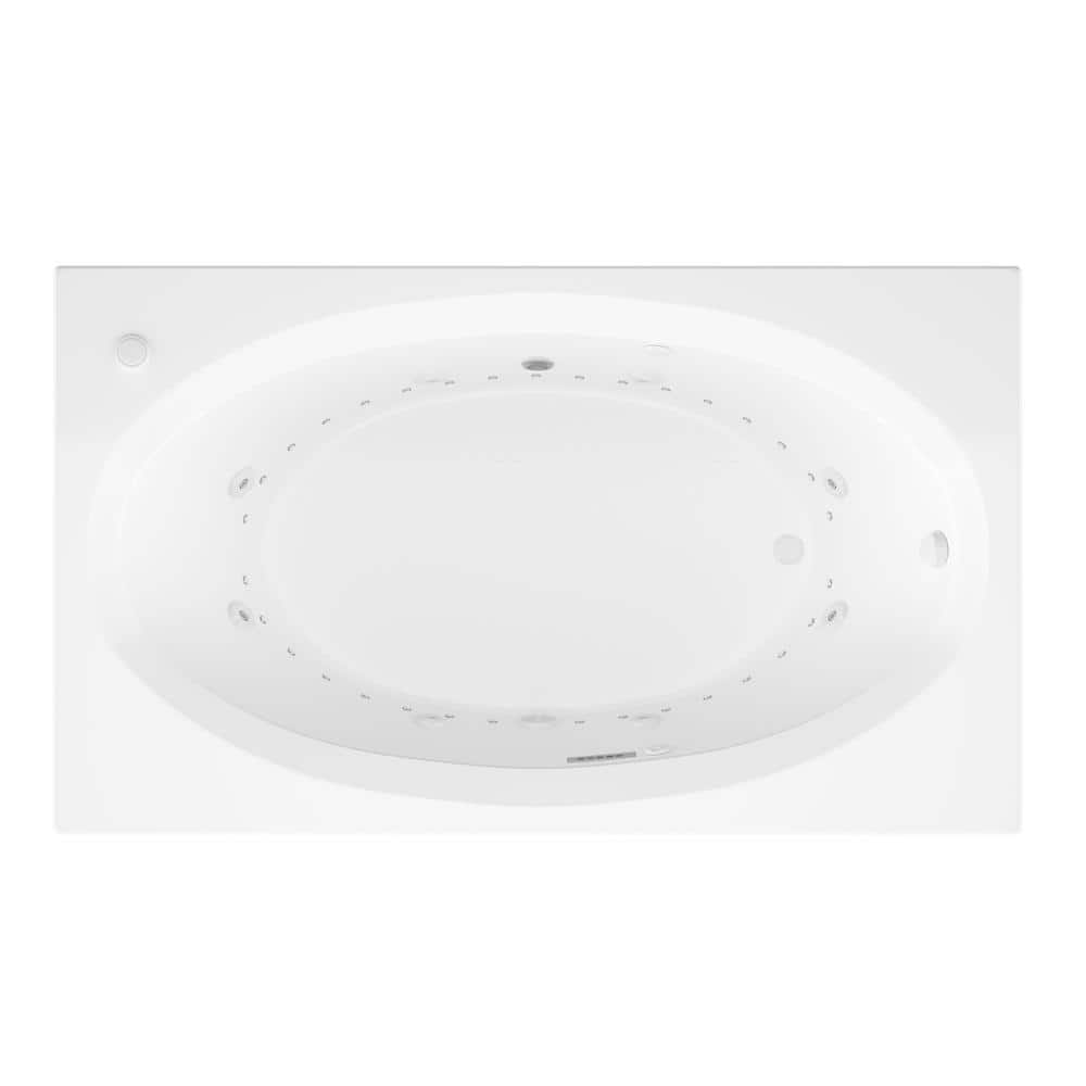 Universal Tubs Imperial Diamond Series 5 ft. Left Drain Rectangular Drop-in Whirlpool and Air Bath Tub in White (2)