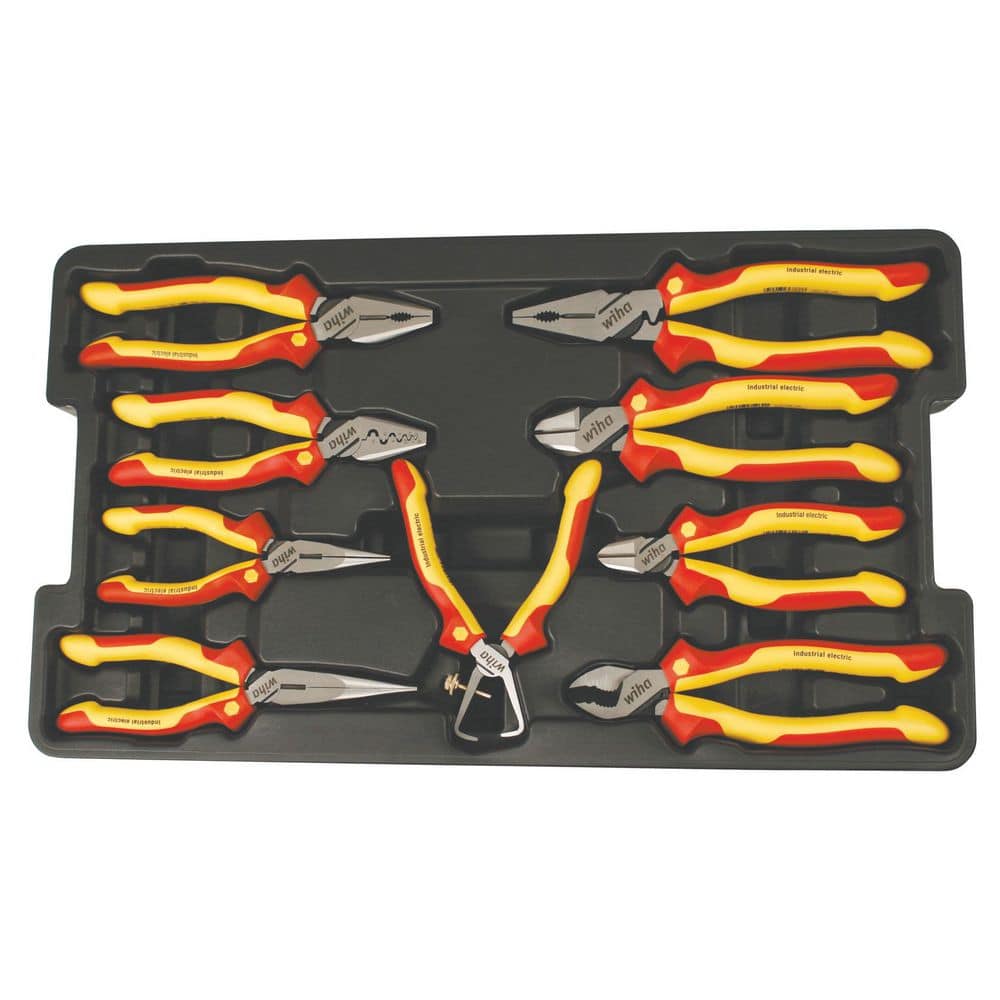Wiha 1000-Volt Insulated Pliers and Cutters Tray Set (9-Piece) (2)
