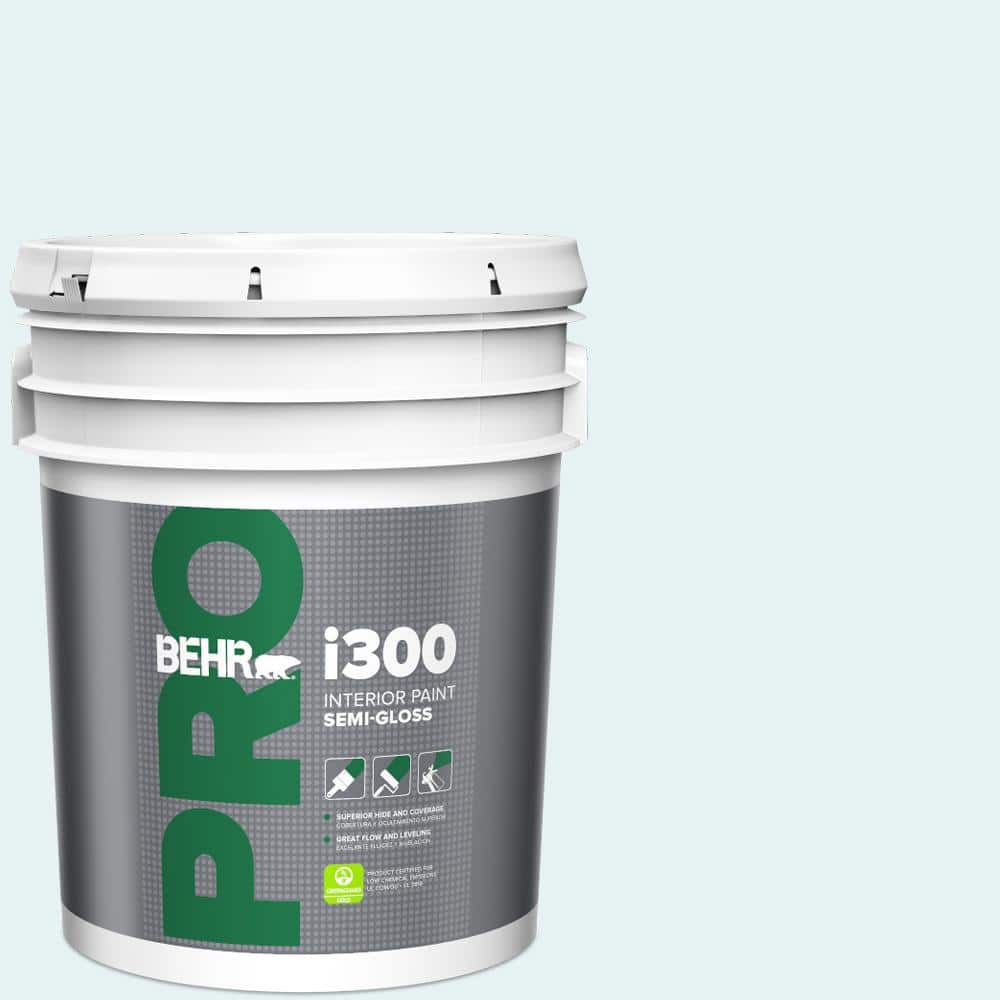BEHR PRO 5 gal. #BL-W04 Ethereal White Semi-Gloss Interior Paint