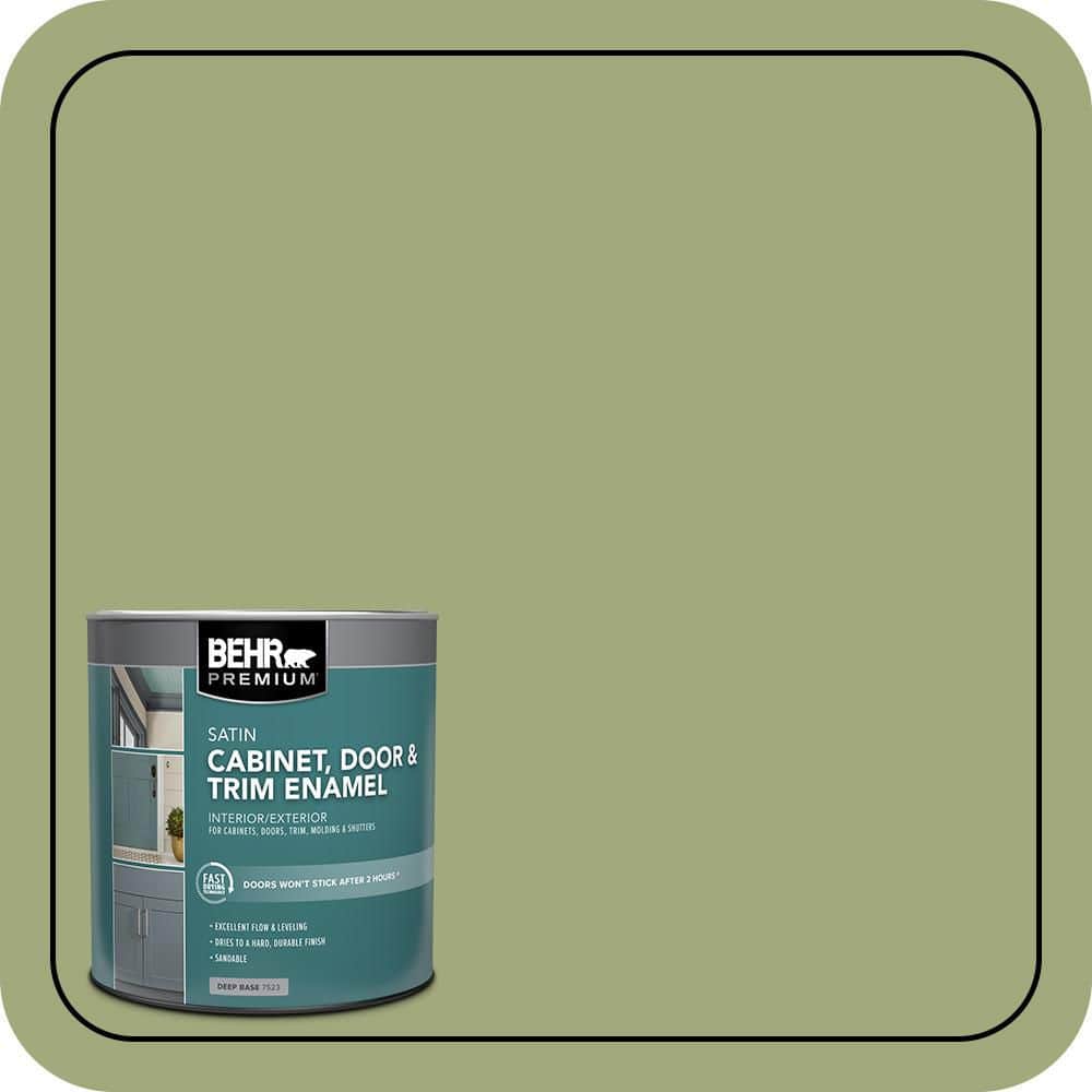 BEHR PREMIUM 1 qt. #T18-16 Nurturing Satin Enamel Interior/Exterior Cabinet, Door & Trim Paint