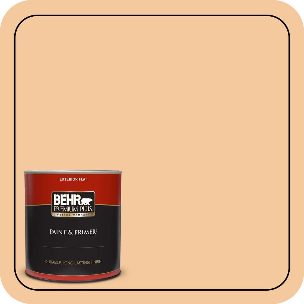 BEHR PREMIUM PLUS 1 gal. #M240-4 Sheer Apricot Semi-Gloss Enamel Low Odor Interior Paint & Primer (1)