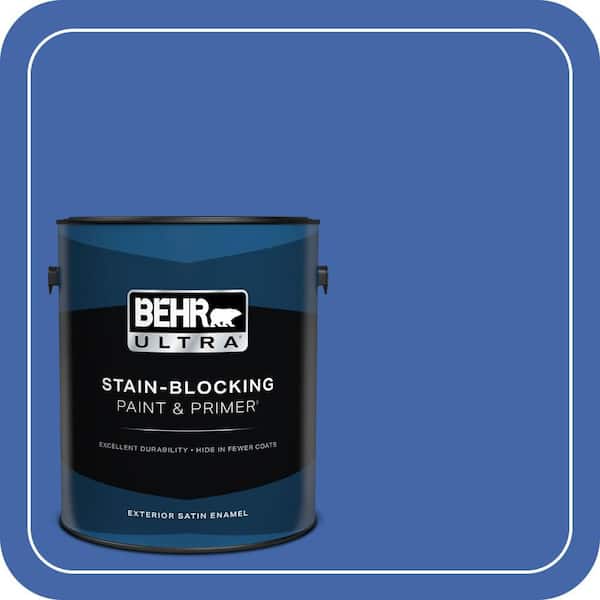 BEHR ULTRA 1 gal. #P530-6 Indigo Batik Satin Enamel Exterior Paint & Primer (2)