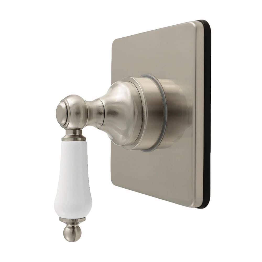 Kingston Brass Restoration 3/4 in. Single-Handle 1-Hole Wall Mount 6-Way Diverter Valve with Trim Kit in Brushed Nickel (1)