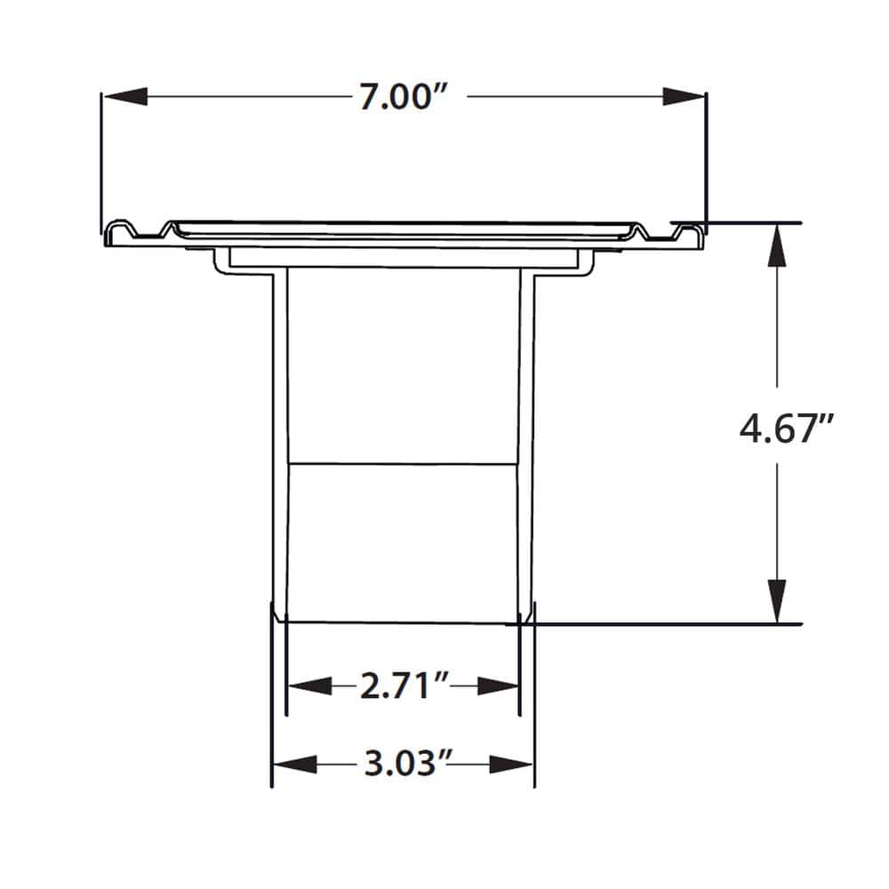 JONES STEPHENS 7 in. O.D. ABS Closet (Toilet) Flange with 4 in. Long Barrel and Metal Adjustable Ring, Fits Inside 3 in. Sch. 40 Pipe (3)