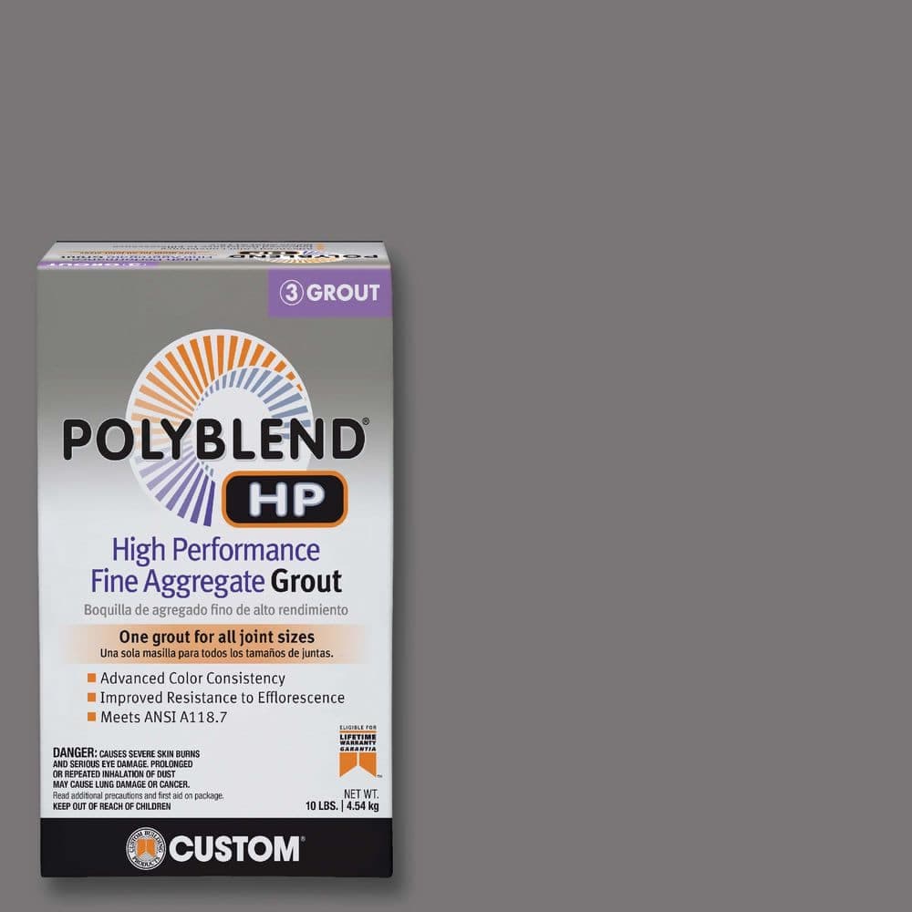 Custom Building Products Polyblend HP #19 Pewter 10 lbs. High Performance Fine Aggregate Grout (2)