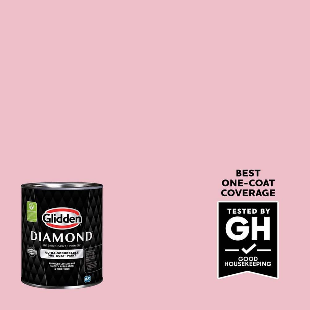 Glidden Diamond 1 qt. PPG1183-3 Rose Melody Semi-Gloss Interior Paint with Primer