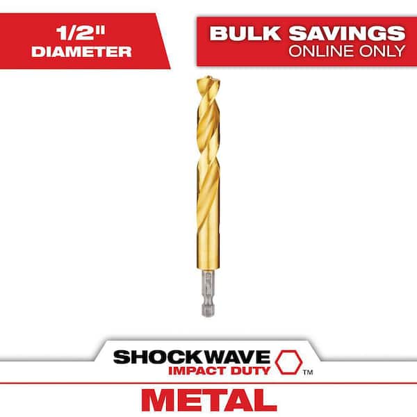 Milwaukee SHOCKWAVE 1/2 in. Titanium Twist Drill Bit (2)