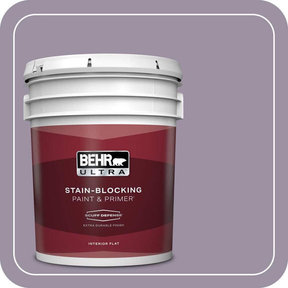 BEHR ULTRA 5 gal. #660F-5 Amethyst Phlox Extra Durable Flat Interior Paint & Primer