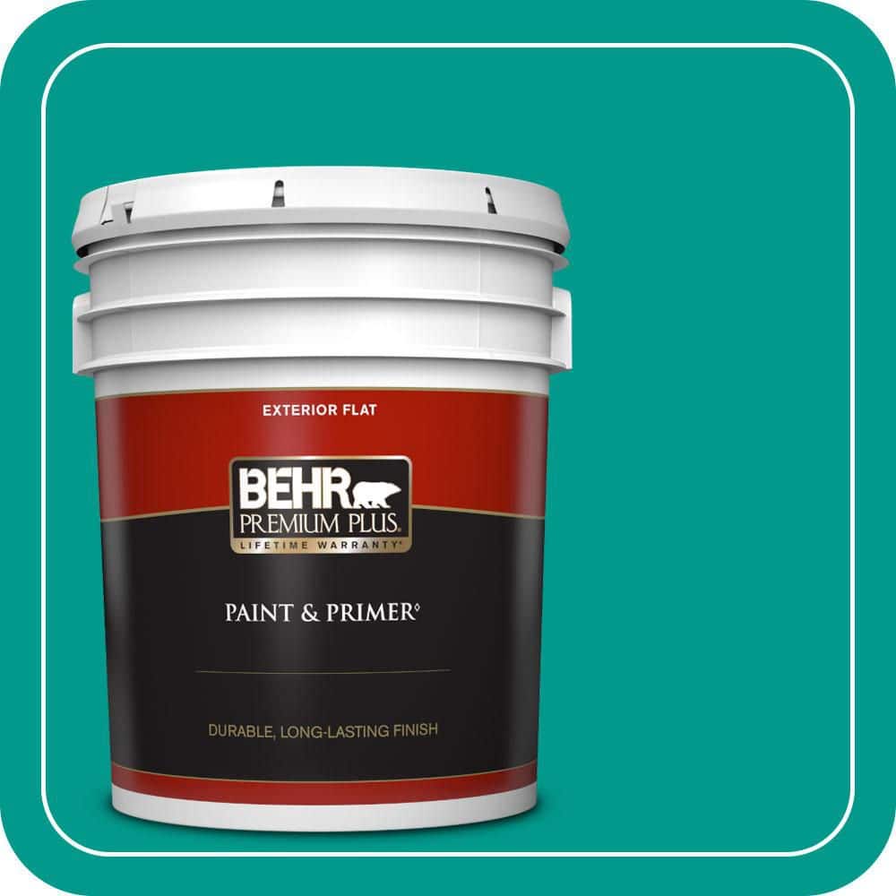 BEHR PREMIUM PLUS 5 gal. #MQ4-19 Plumage Flat Exterior Paint & Primer