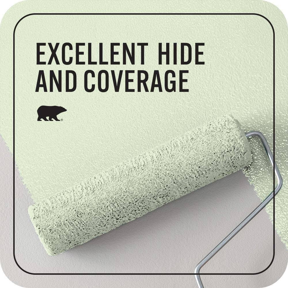 BEHR PREMIUM PLUS 1 qt. #430C-2 Spring Morn Flat EcoMix Plant-Based Interior Paint & Primer (2)