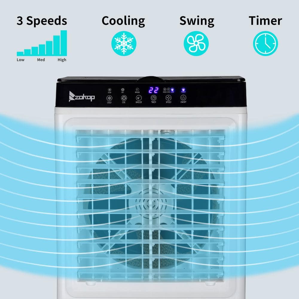 Winado 3 in 1 7.93 Gal. 2100 CFM 3-Speed Portable Evaporative Cooler for 320 sq. ft. (3)