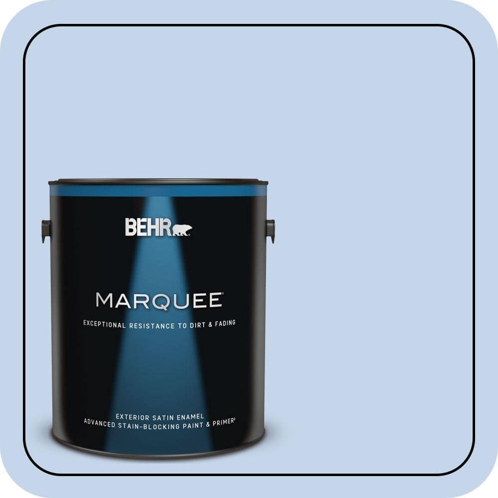 BEHR MARQUEE 1 gal. #580A-3 Rain Song Satin Enamel Exterior Paint & Primer