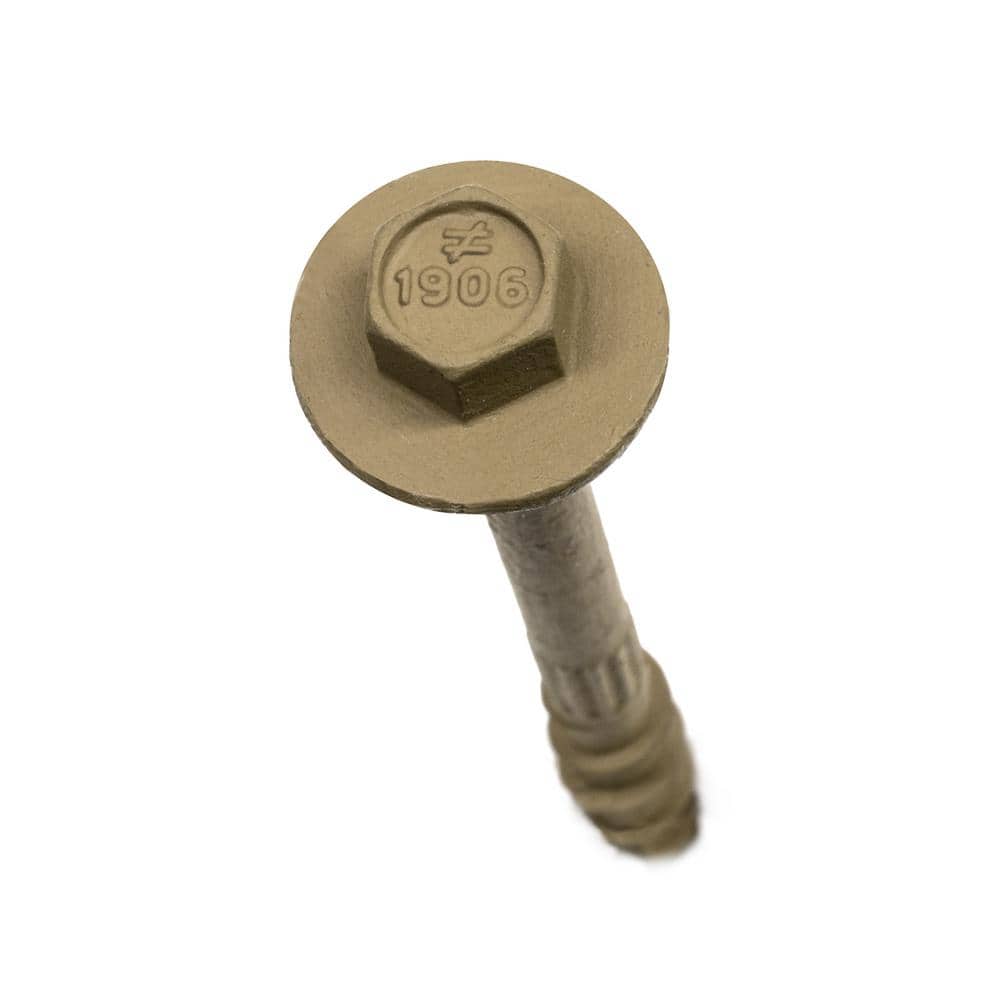 Simpson Strong-Tie 0.195 in. x 6 in. 5/16 Hex, Washer Head, Strong-Drive SDWH Timber-Hex Wood Screw, DB Coating in Tan (3)
