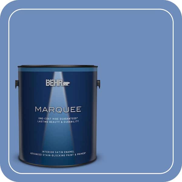 BEHR MARQUEE 1 gal. #MQ5-46 Debutante Ball One-Coat Hide Satin Enamel Interior Paint & Primer (2)