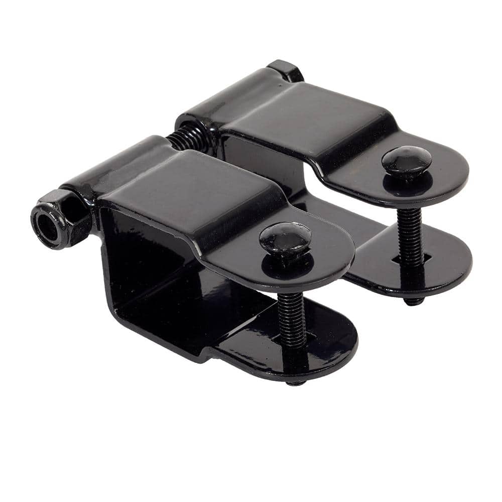 FORTRESS Versai 1.5 in. Black Steel Gate Fence Hinge Gate (1)