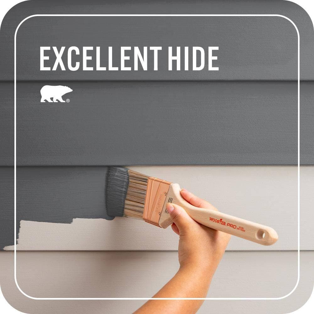 BEHR PREMIUM PLUS 1 qt. #N500-6 Graphic Charcoal Satin Enamel Exterior Paint & Primer (4)