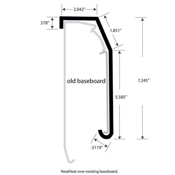 NeatHeat 80/09 Tall Series 6 ft. Hot Water Hot Water Baseboard Cover (Not for Electric Baseboard) (2)