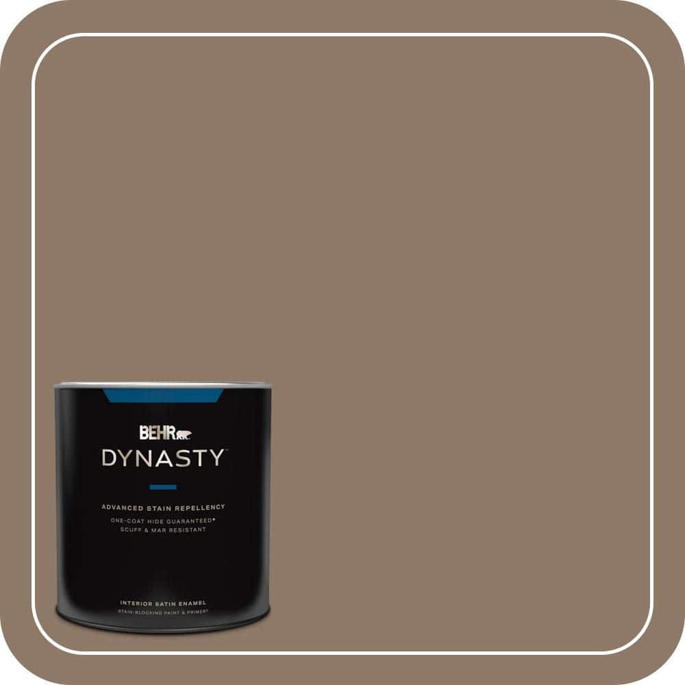 BEHR DYNASTY 1 qt. #PPU5-05 Coconut Shell Satin Enamel Interior Stain-Blocking Paint & Primer