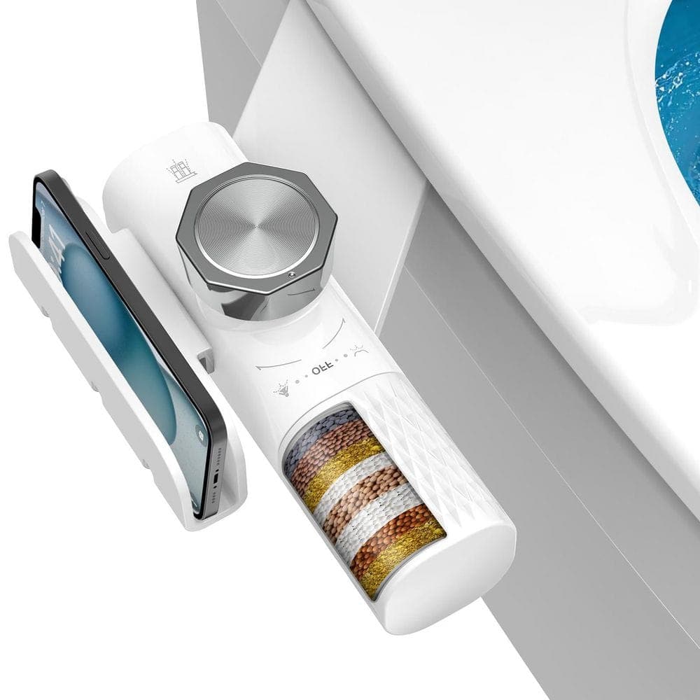 Wudkey Durable ABS Filtered Bidet Attachment with Feminine Wash, T-Valve & Stainless Steel Hose, Adjustable Water Pressure (1)