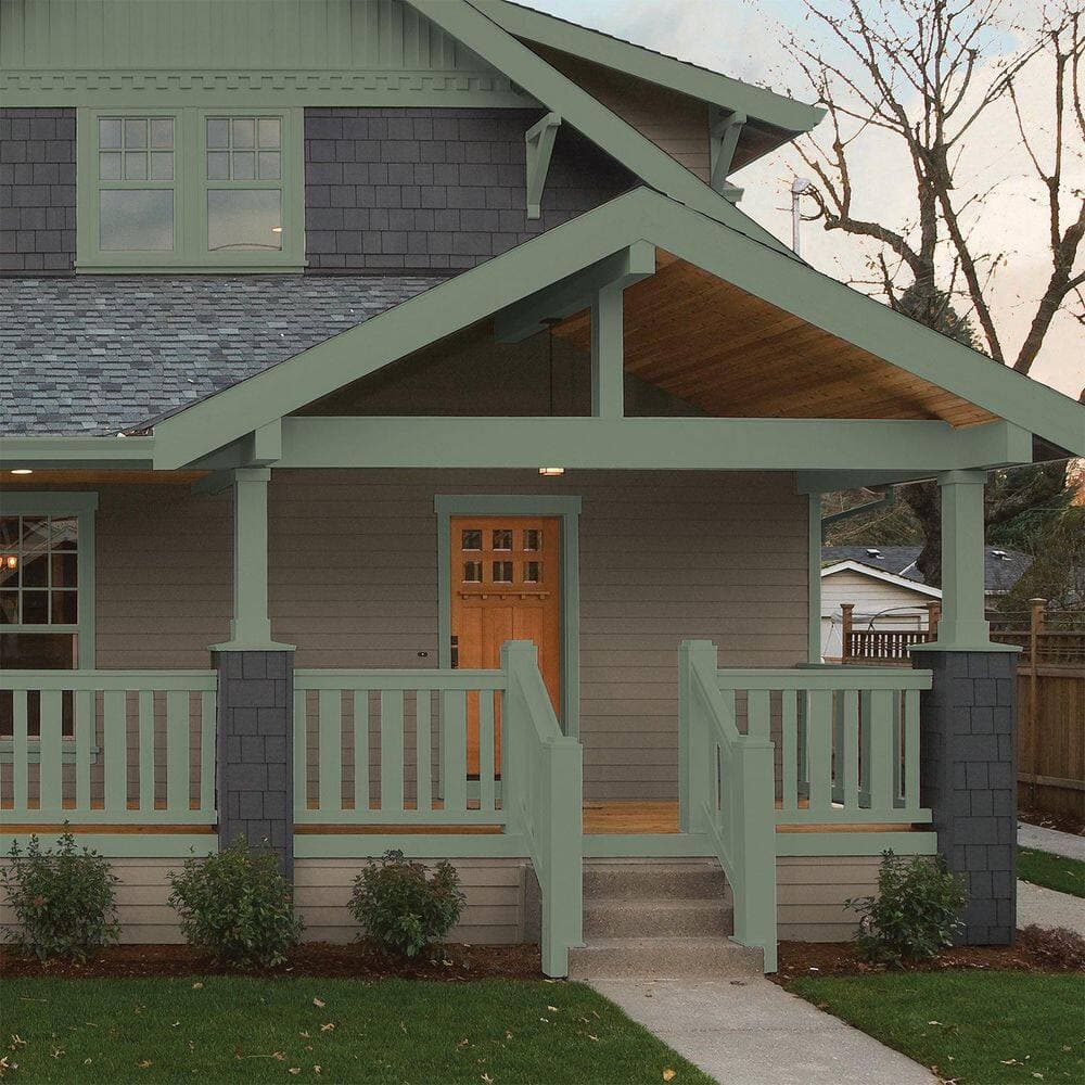 Glidden Premium 1 qt. Lottery Winnings PPG1129-6 Semi-Gloss Exterior Latex Paint (4)
