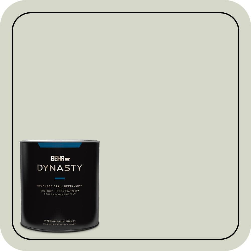 BEHR DYNASTY 1 qt. #QE-33 Natural Spring Satin Enamel Interior Stain-Blocking Paint and Primer