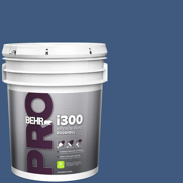 BEHR PRO 5 gal. #M520-7 Admiral Blue Eggshell Interior Paint (2)