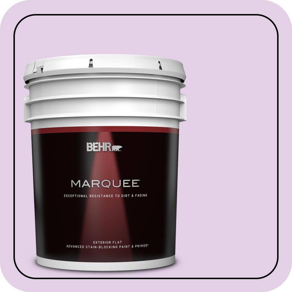BEHR MARQUEE 5 gal. #P100-2 Sweet Romance Flat Exterior Paint & Primer