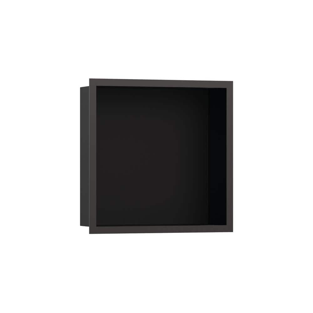 Hansgrohe XtraStoris Individual 15 in. W x 15 in. H x 4 in. D Stainless Steel Shower Niche in Brushed Black Chrome (1)