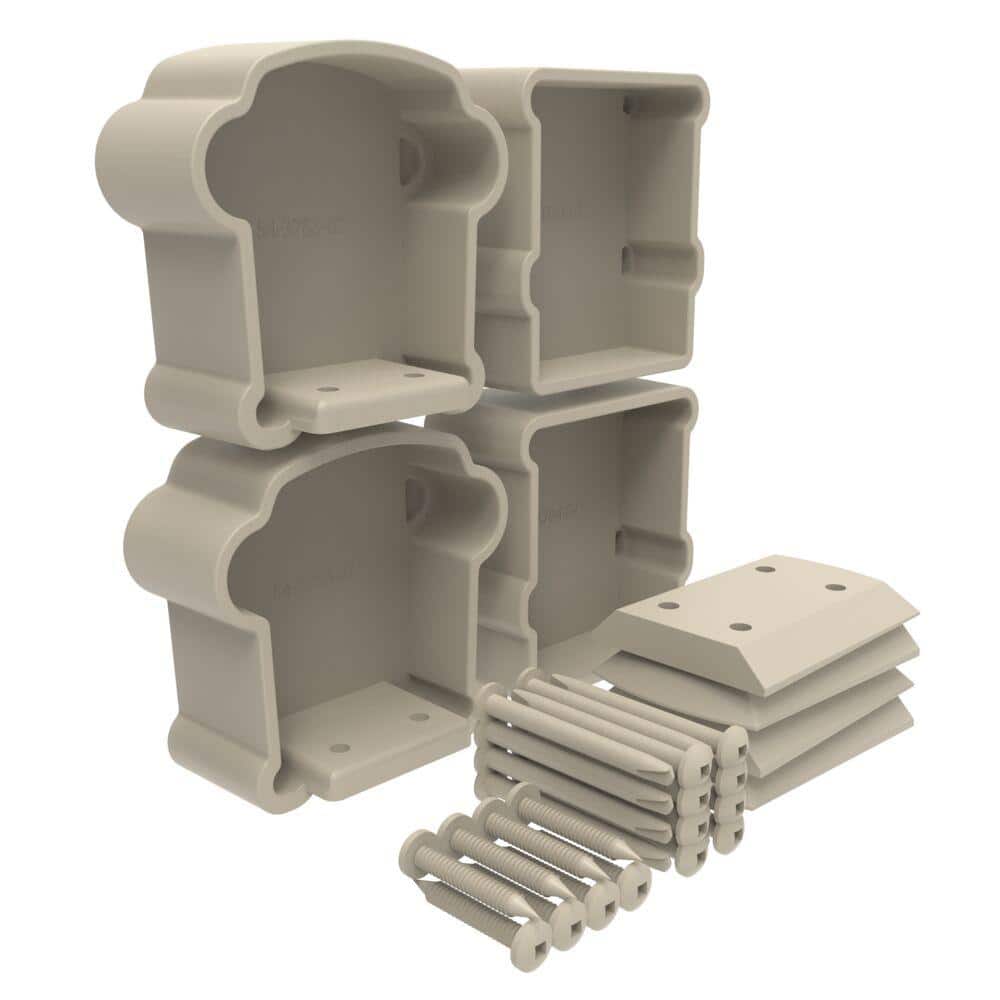 Barrette Outdoor Living Bella Premier Series Clay Line Rail Bracket Kit (3)
