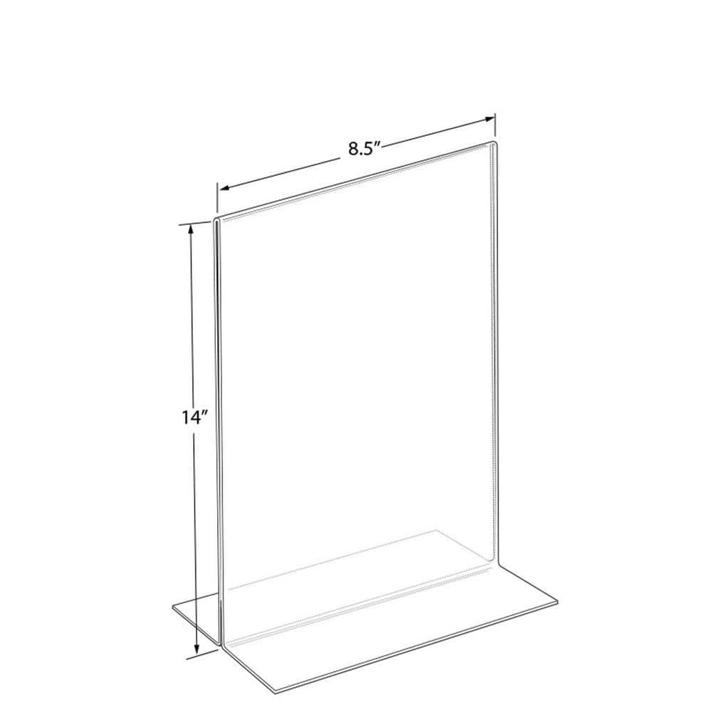 Azar Displays 8.5 in. x 14 in. Double-Foot 2-Sided Sign Holder (Pack of 10) (2)