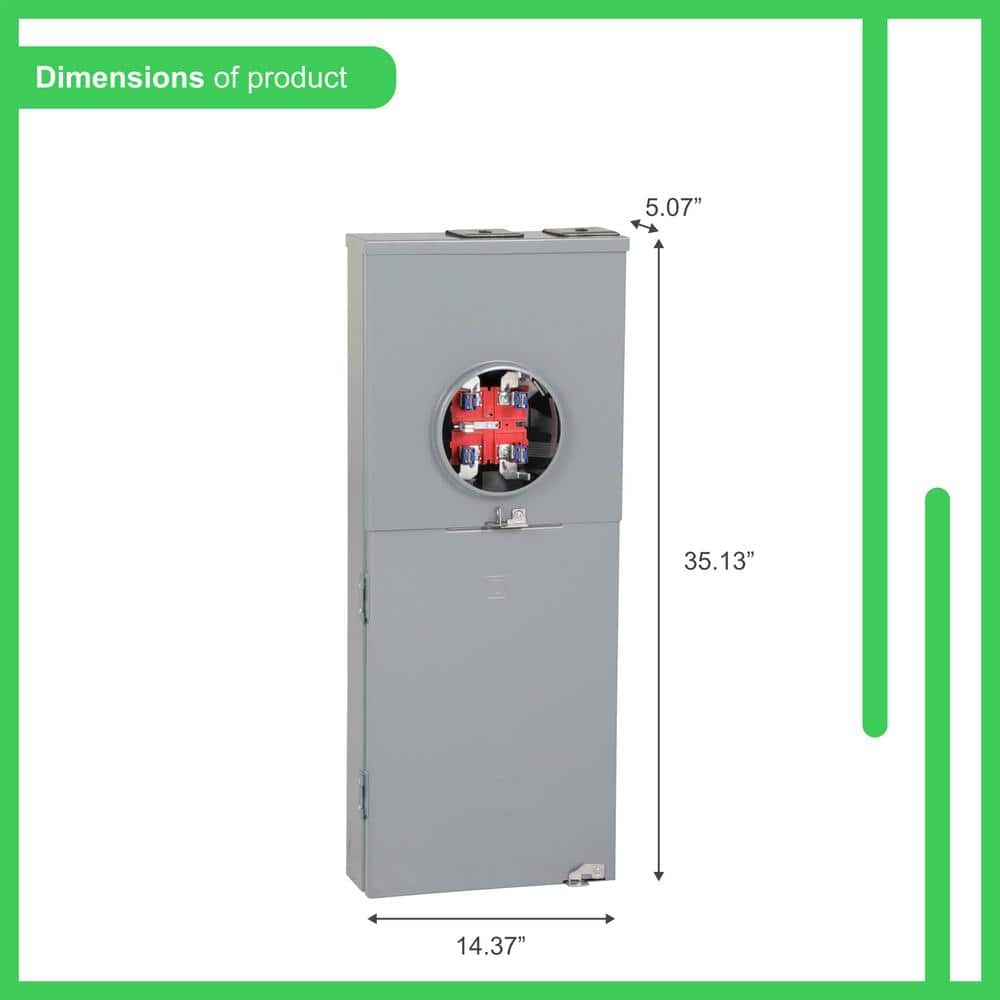 Square D Homeline 150 Amp 8-Space 16-Circuit Outdoor Ringless-Horn Overhead/Underground Main Breaker CSED (3)