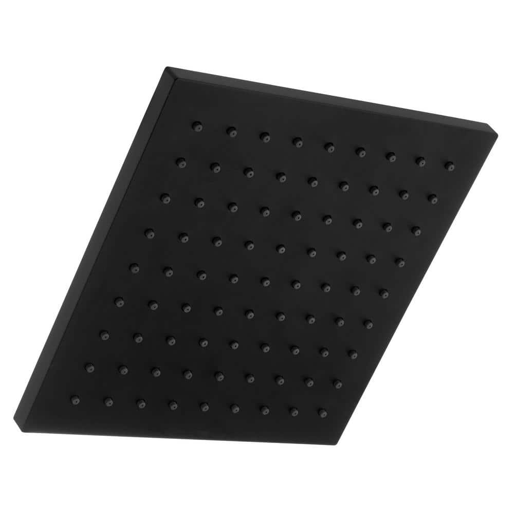 Glacier Bay Modern 1-Spray Pattern 8.8 in. Single Wall Mount Fixed Shower Head in Matte Black (2)