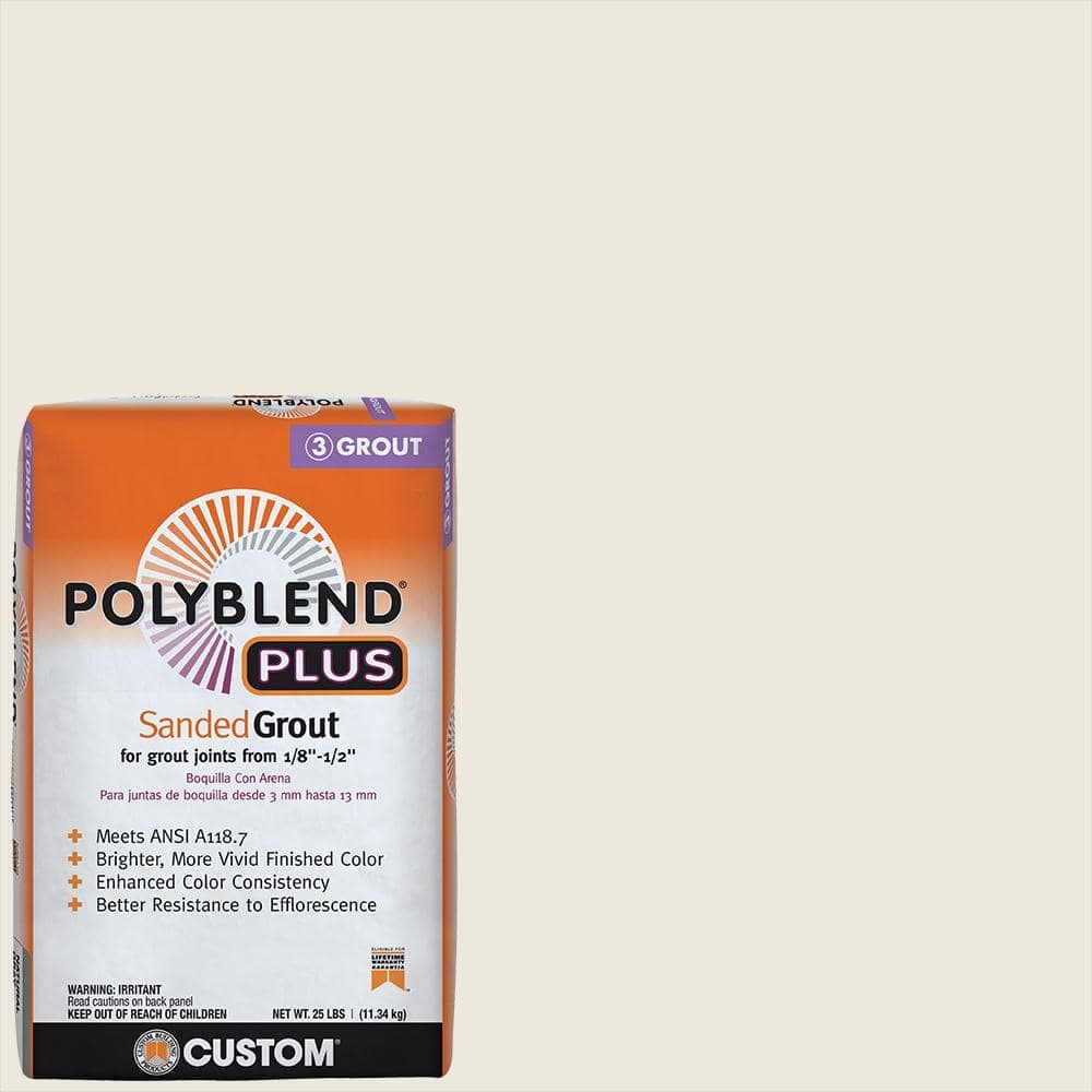 Custom Building Products Polyblend Plus #381 Bright White 25 lb. Sanded Grout (2)