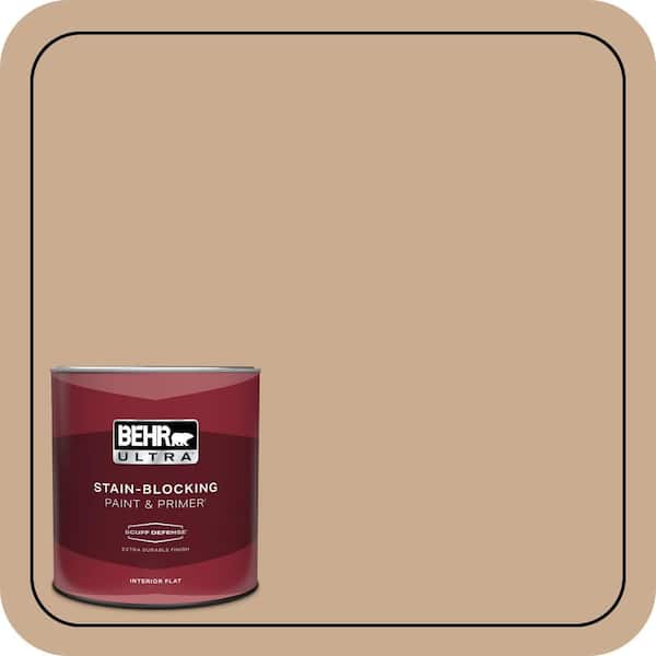 BEHR ULTRA 1 qt. #N250-3 Pottery Wheel Extra Durable Flat Interior Paint & Primer (2)