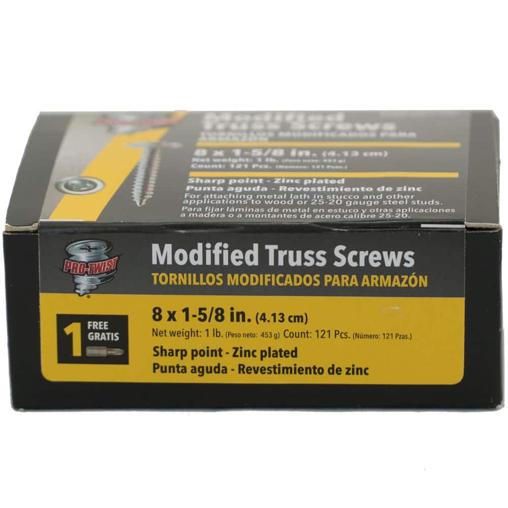 Pro-Twist #8 x 1-5/8 in. #2 Phillips Modified Truss Screws 1 lb. Box