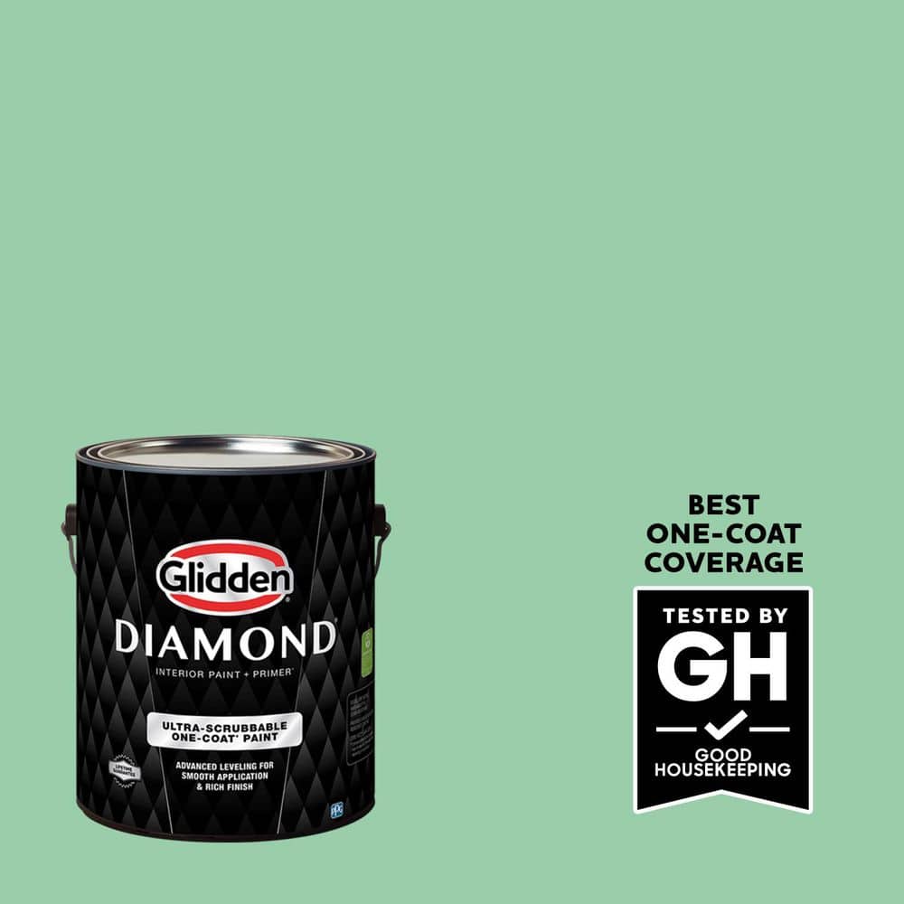 Glidden Diamond 1 gal. PPG1226-4 Heath Green Satin Interior Paint with Primer (1)