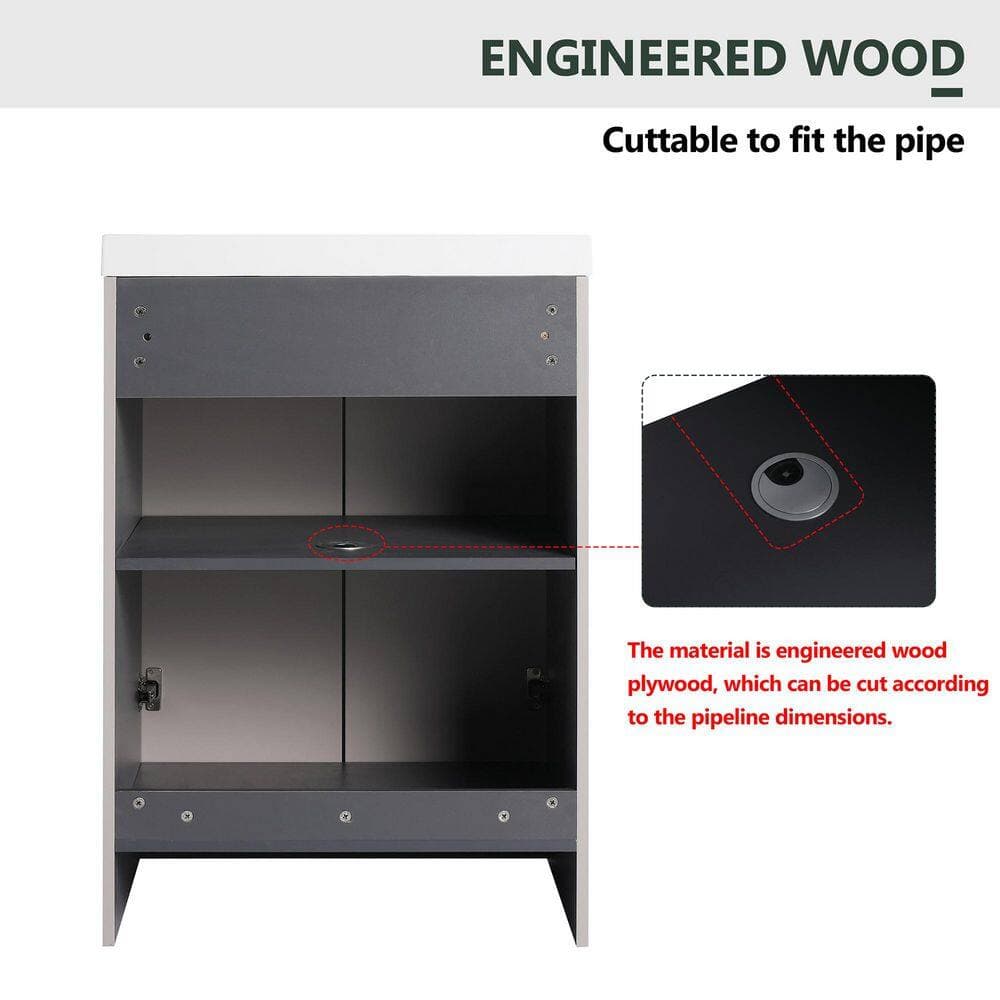 Coporesell 25 in. Bath Vanity Cabinet without Top Unassembled (3)