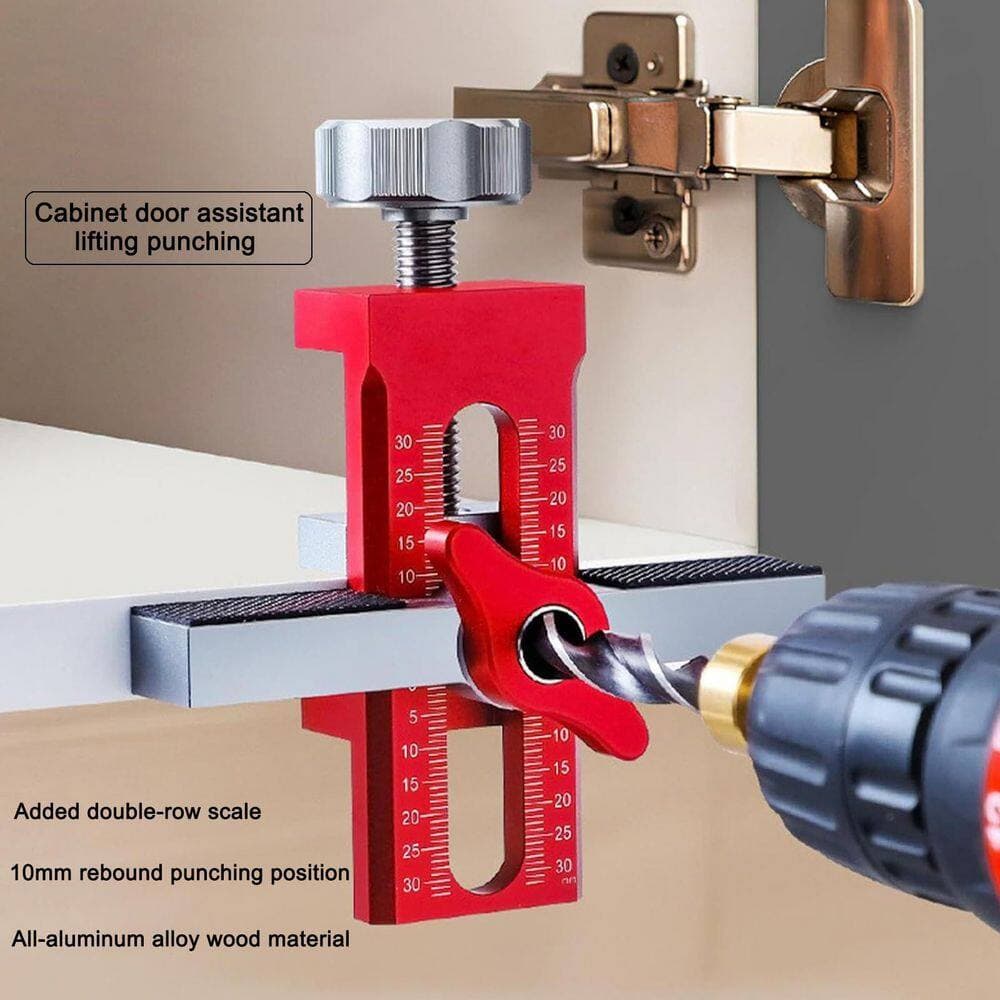 Numhew Aluminium Alloy 2-in-1 Cabinet Door Installation Jig with Adjustable Positioner for Most Cabinet Doors (3)