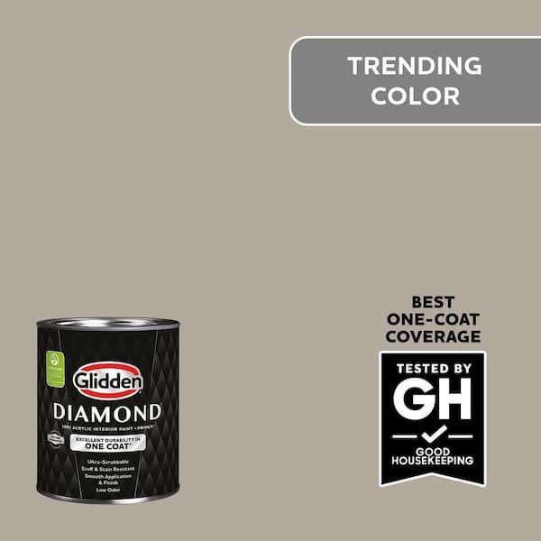 Glidden Diamond 1 qt. PPG1025-4 Sharkskin Flat Interior Paint with Primer (2)