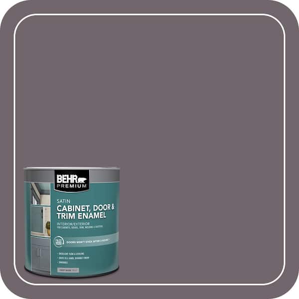BEHR PREMIUM 1 qt. #N570-5 Curtain Call Satin Enamel Interior/Exterior Cabinet, Door & Trim Paint (2)